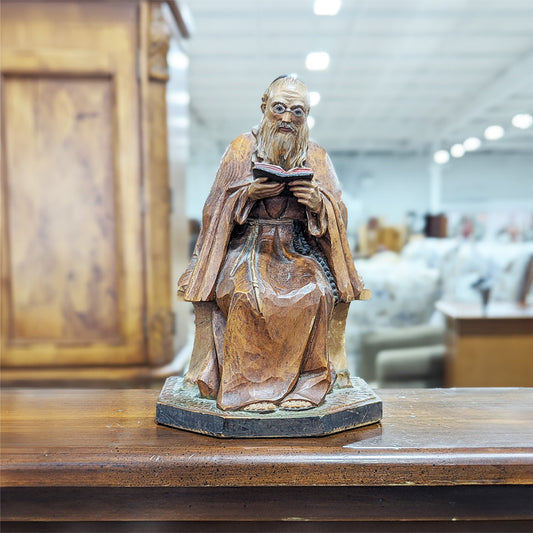 Confucious Wood Carving - Habroc - Online ReStore