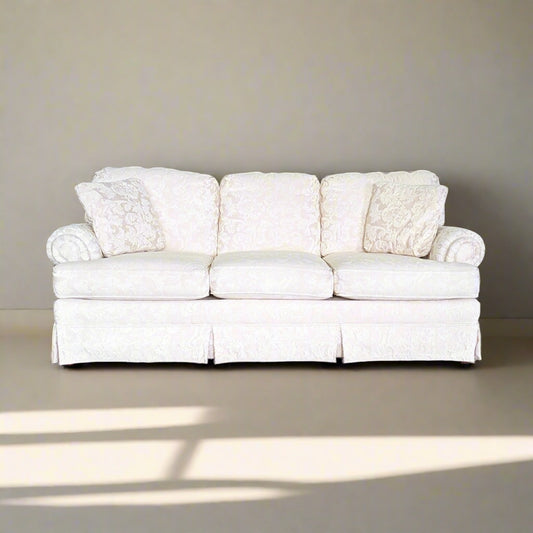 Cream Damask Sofa