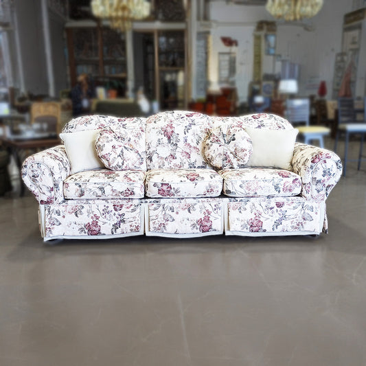 Cream Floral Sofa