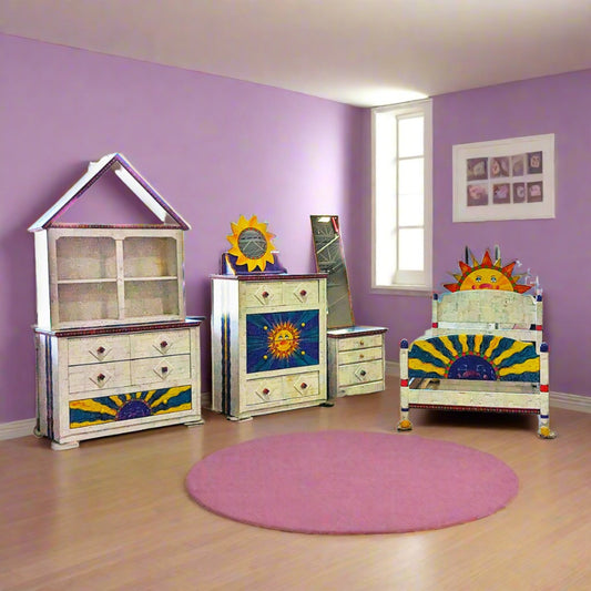 SET 8 PC Hand Painted Childs Bedroom Furniture - Habitat Oakland ReStores