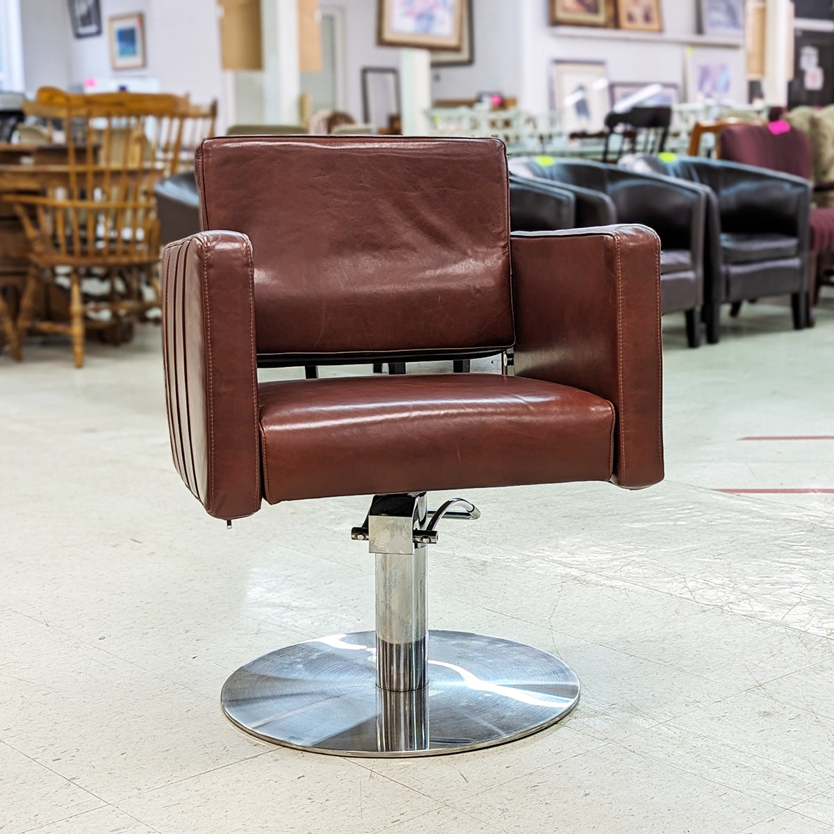 Camel Salon Chair Barber Chair - Habroc - Online ReStore