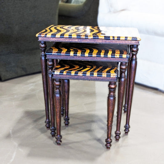 Cracked Coconut Shell Nesting Tables