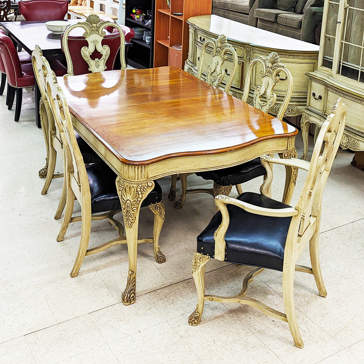 SET French Provincial Dining Room Furniture - Habroc - Online ReStore