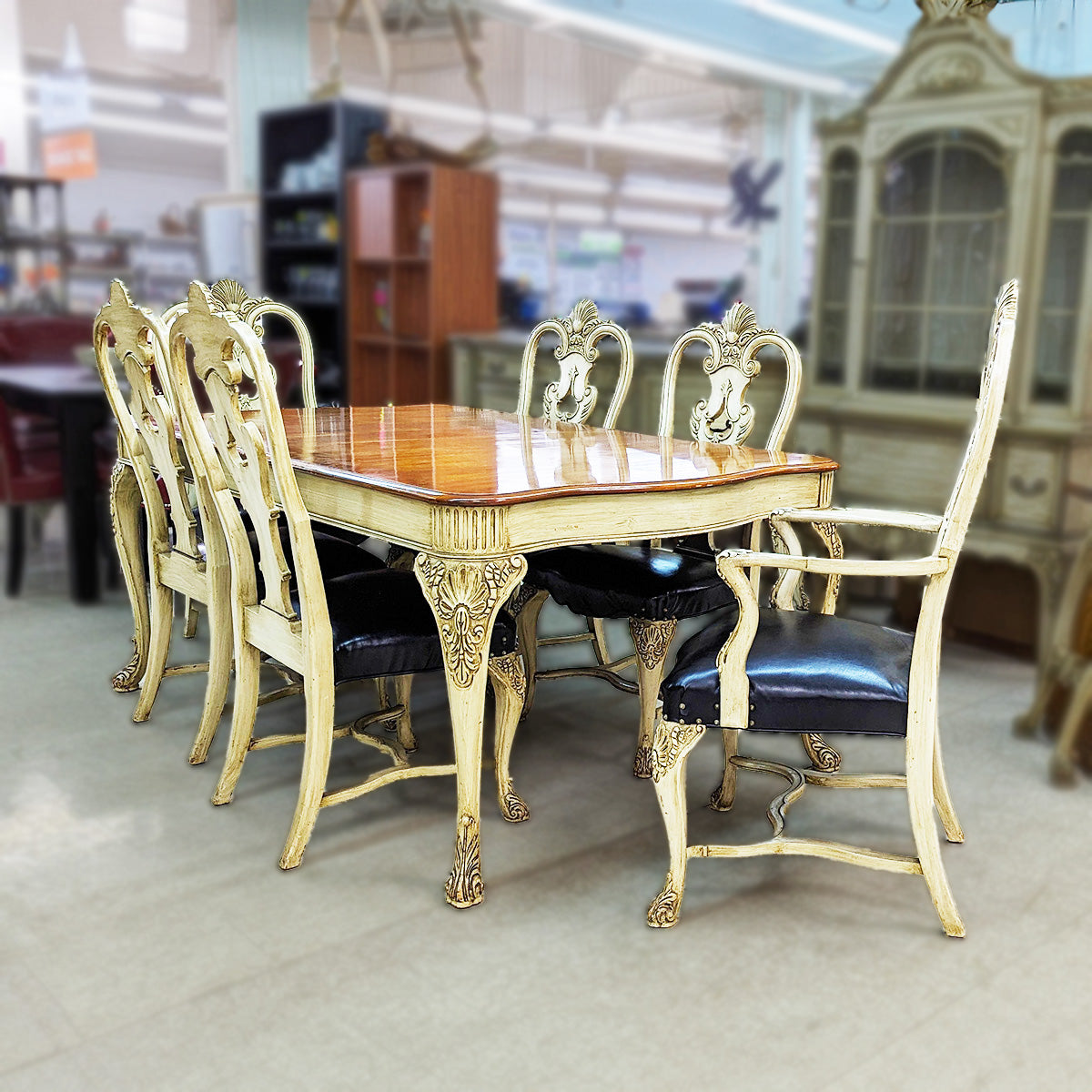 SET French Provincial Dining Room Furniture - Habroc - Online ReStore