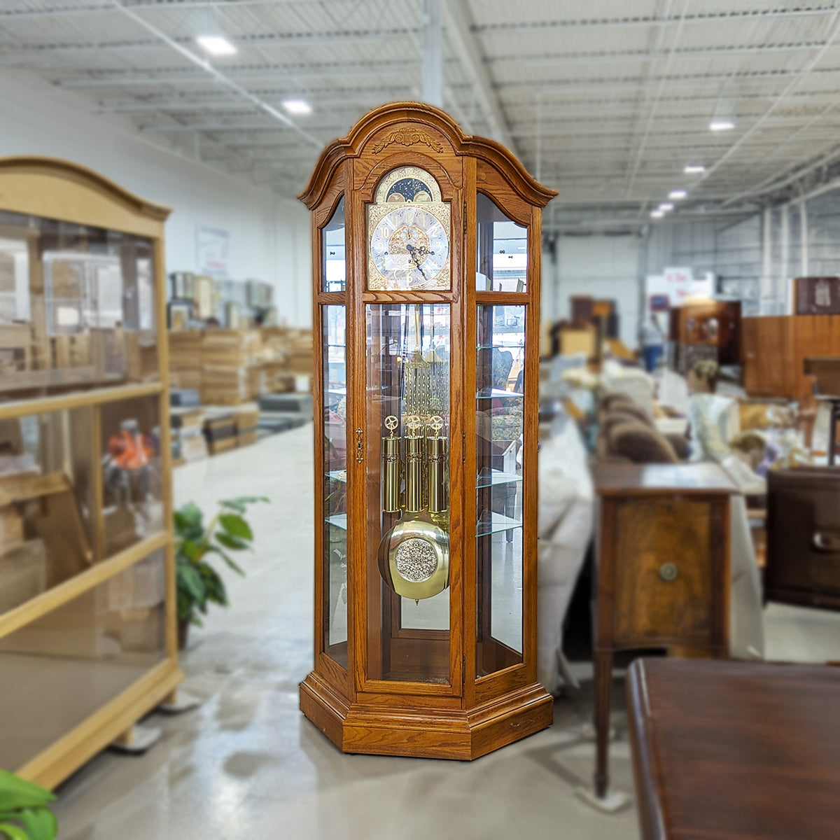 Howard Miller 610-844 Haverhill Curio Grandfather Clock - Habroc - Online ReStore