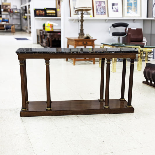 Black Marble Gold Top Console Table - Habroc - Online ReStore
