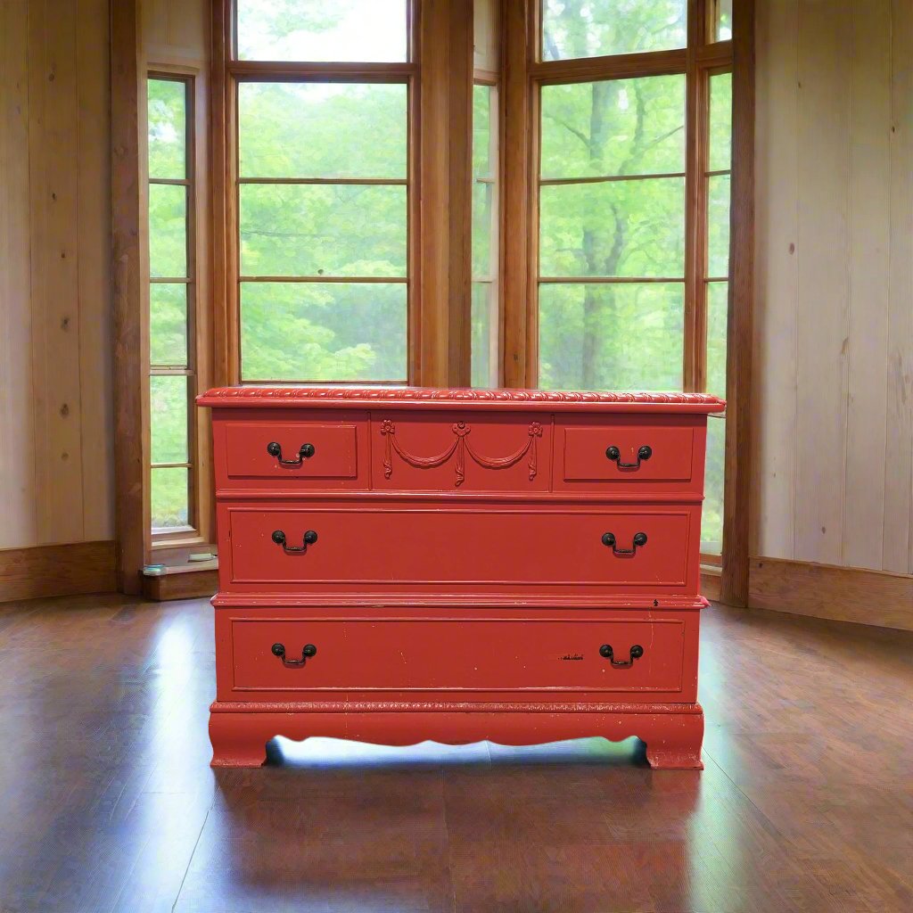 Roos Cedar Chest Red Painted 