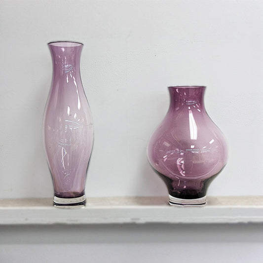 SET Purple Glass Vases (Sold Separately)