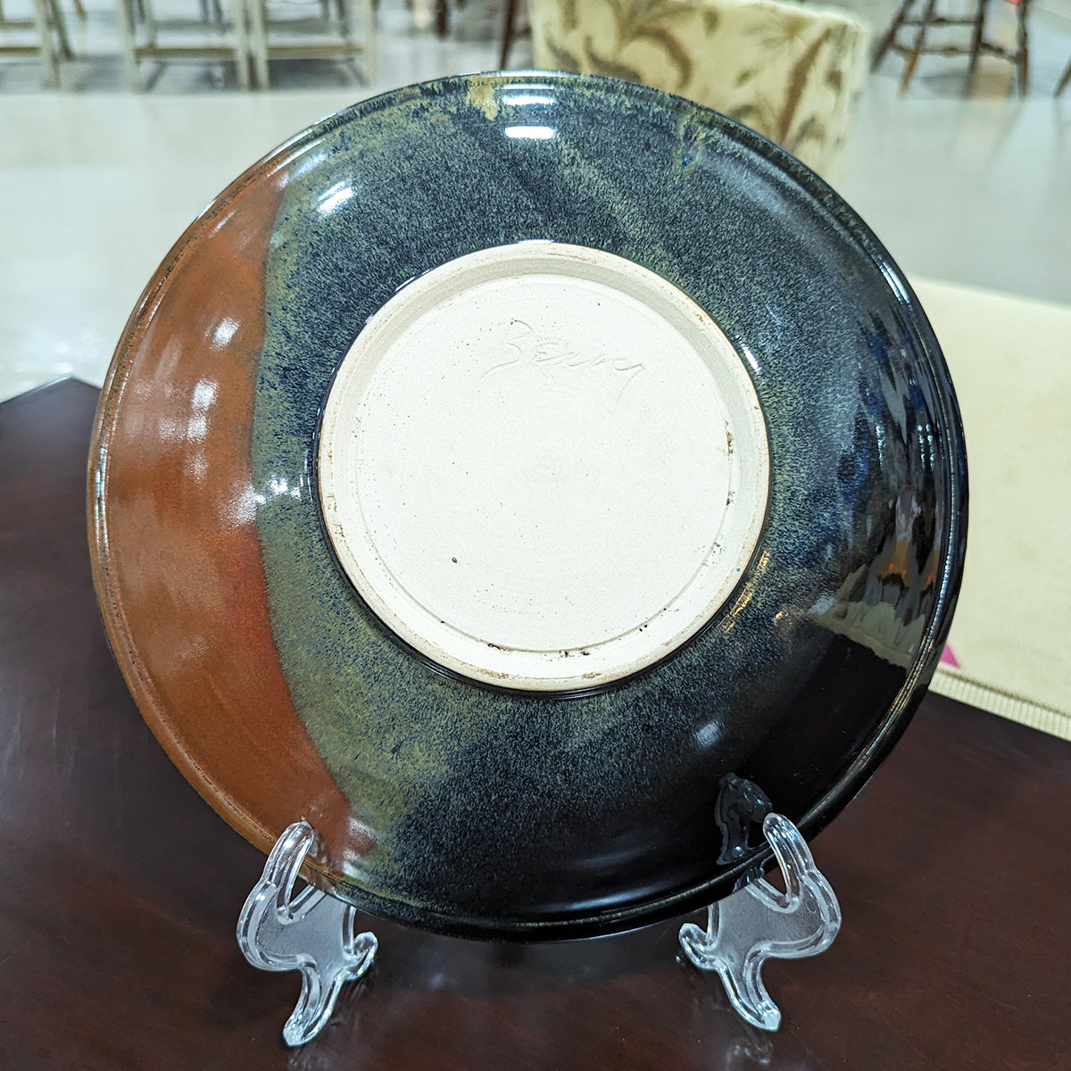 Signed Glazed Ceramic Plate - Habroc - Online ReStore