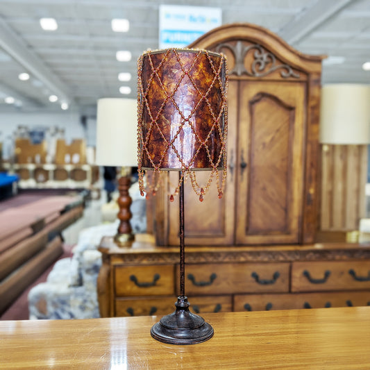 Small Table Lamp w/Crystals - Habroc - Online ReStore