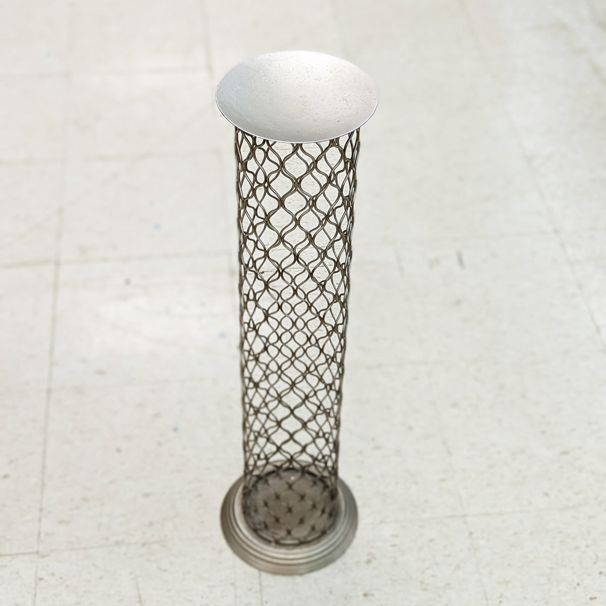 Tall Modern Metal Candleholder - Habroc - Online ReStore