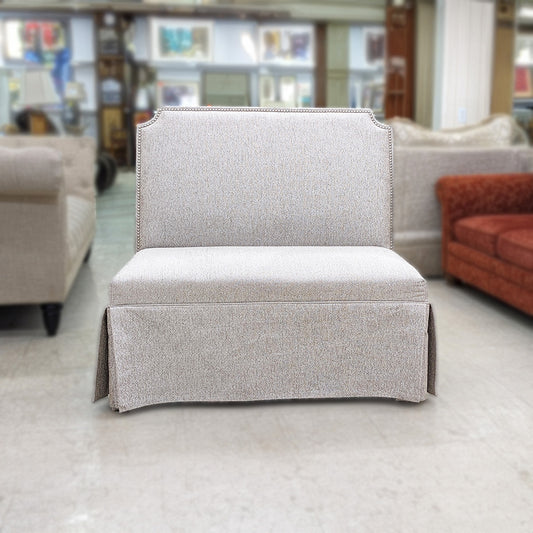 Textured Upholstered Natural Bench - Habroc - Online ReStore